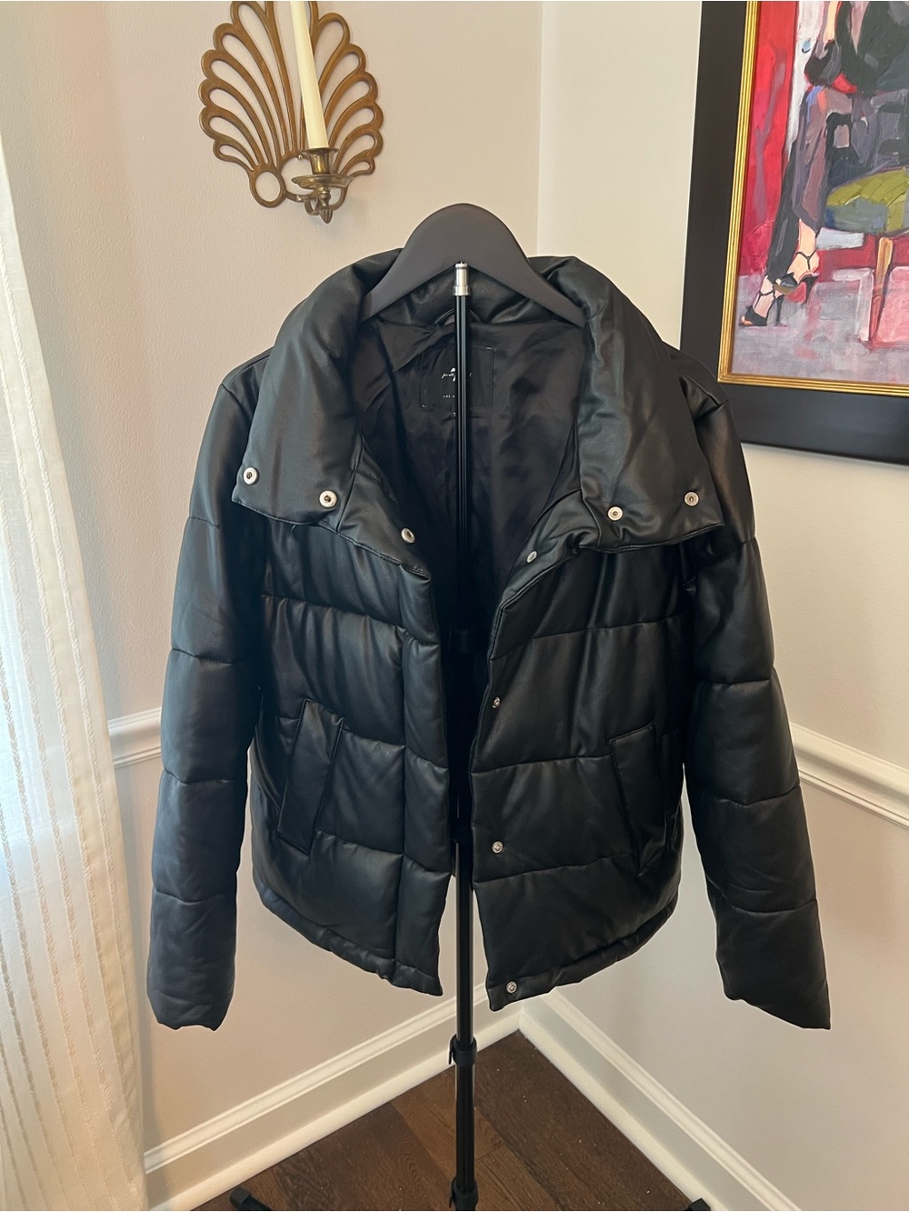 7 For All Mankind Black Puffer Jacket